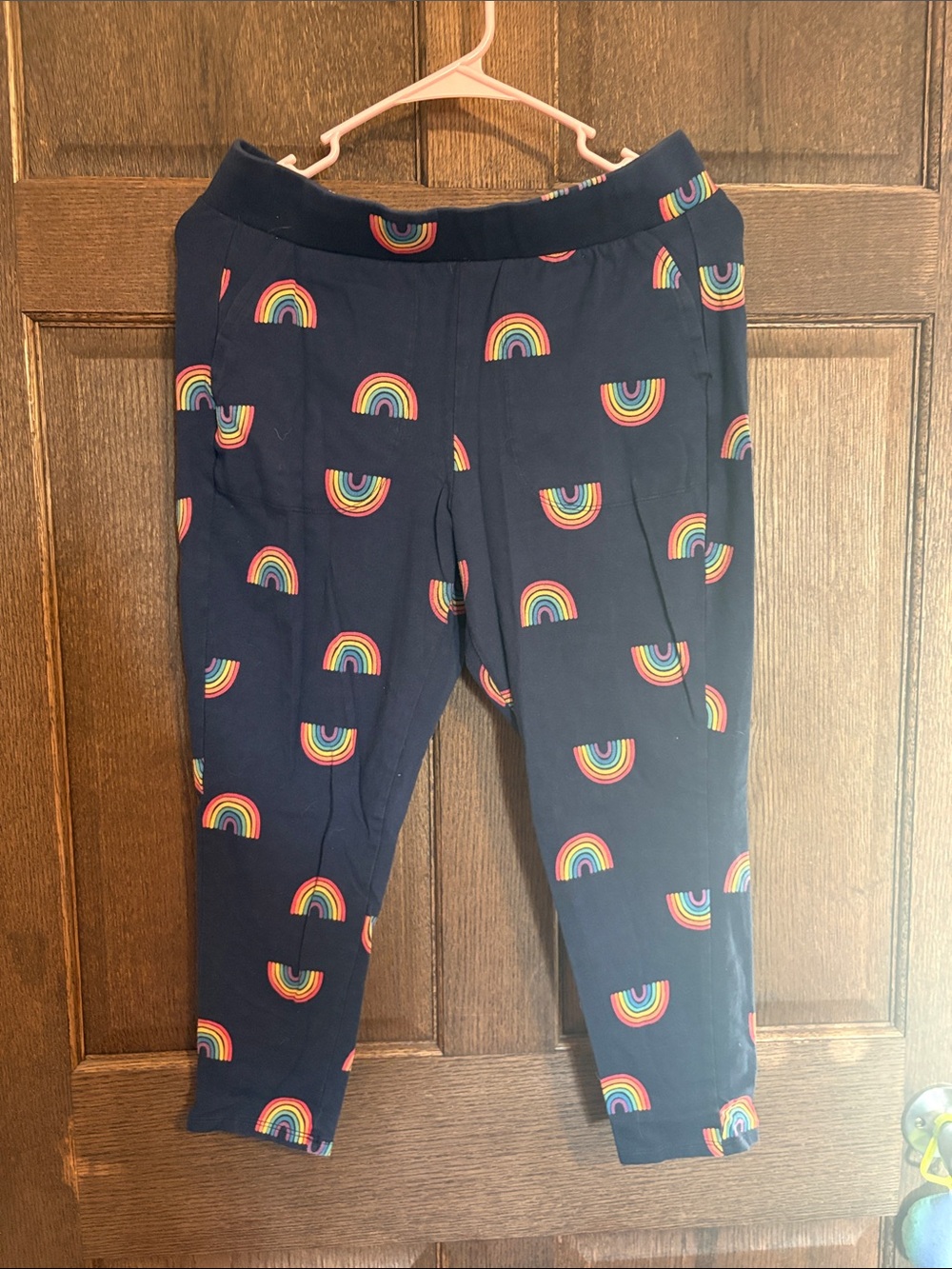 Women’s Navy Rainbow Print Jogger Pants